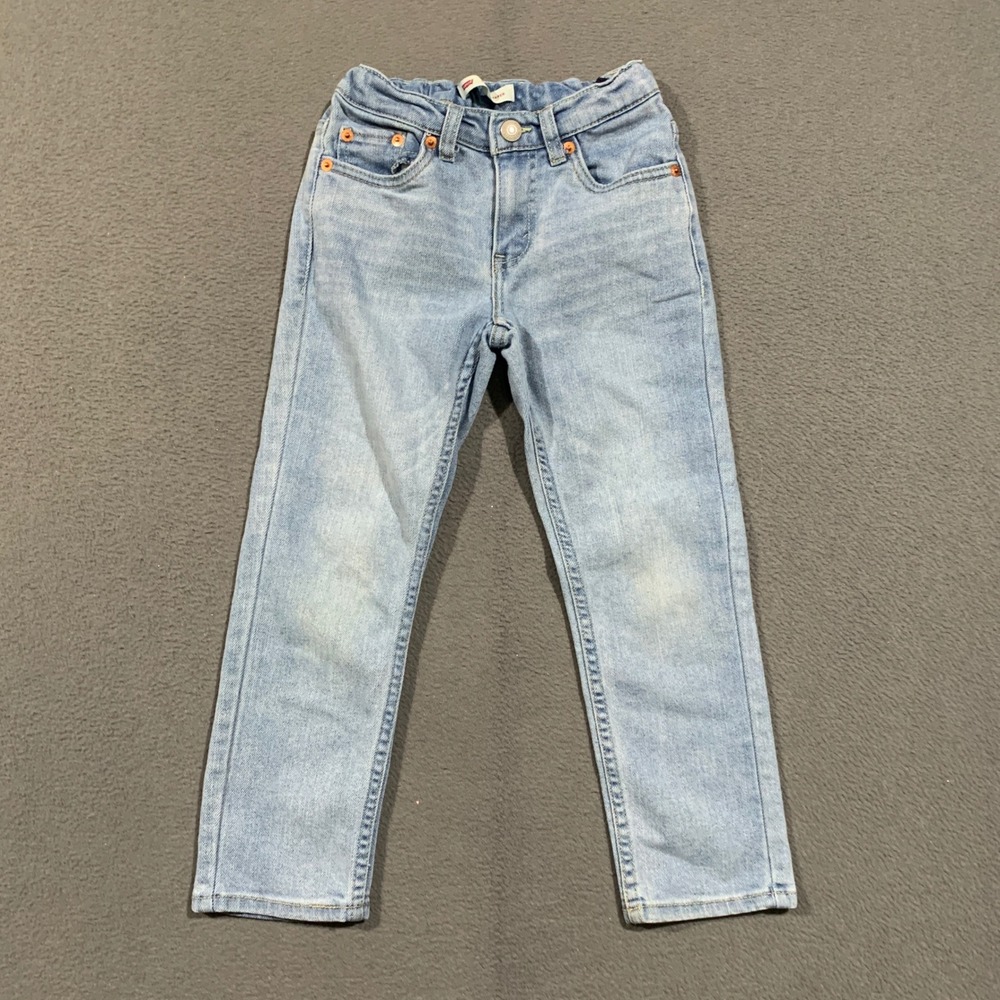 Levi's 512 Slim Taper Jeans Boys Size 6 Regular Light Wash Adjustable Waist